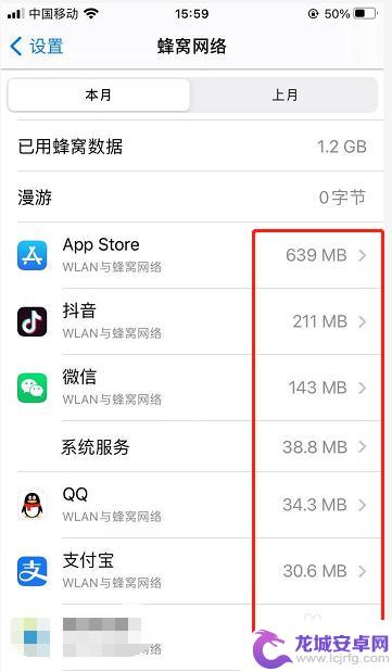 iphone查看当月流量使用情况 iPhone如何查看本月数据流量使用情况