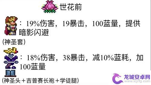 泰拉瑞亚法袍和丛林套 泰拉瑞亚1.4肉山前后用什么套装