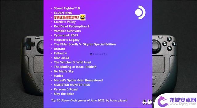 2023年6月Steam Deck热门游戏榜出炉，《街头霸王6》夺冠