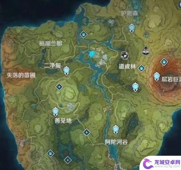 原神璃月地图全图 原神地图全貌七国探索路线