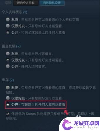 steam个人仓库 怎么设置steam库存的公开权限