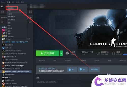 steam库隐藏的游戏怎么恢复 Steam游戏隐藏了怎么取消隐藏