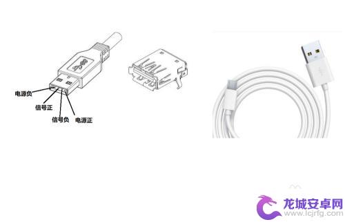 手机usb接口接线图解 USB电源线接法示意图